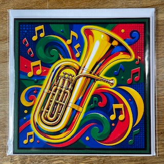 CraftyLu Swirling Instrument Greetings Card