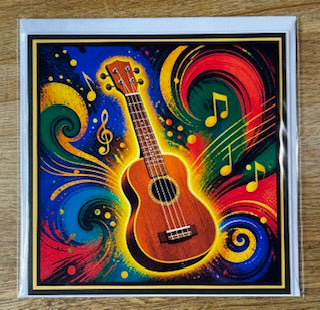 CraftyLu Swirling Instrument Greetings Card