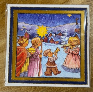 CraftyLu Handmade Christmas Card - Christmas Children