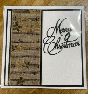 CraftyLu Handmade Christmas Card - Ribbon