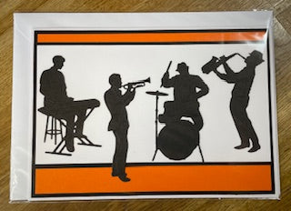 CraftyLu Handmade Greeting Card - Jazz Band Take 2