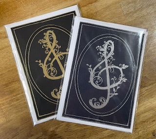 CraftyLu Handmade Greeting Card - Embossed Treble Clef Flourish