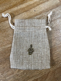 CraftyLu Mini Jute Drawstring Bag