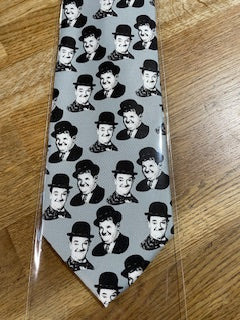 Laurel & Hardy Polyester Tie - Smiling Faces