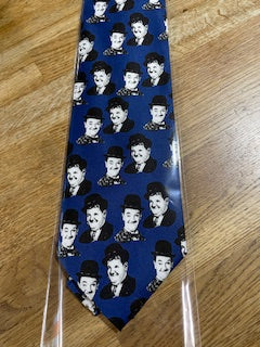 Laurel & Hardy Polyester Tie - Smiling Faces