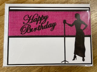 CraftyLu Handmade Greeting Card - Singer Ribbon