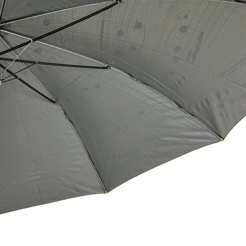 Black Music Umbrella with White Notes