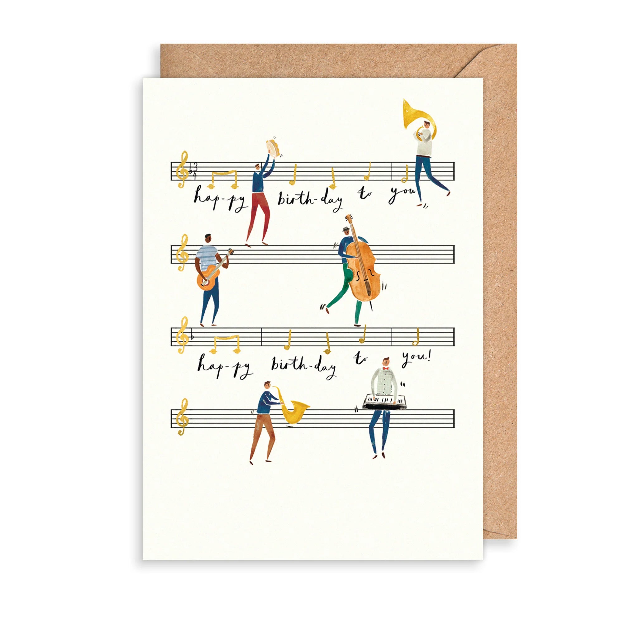 Sheet Music Greetings Card