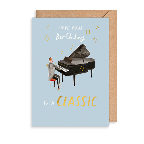 Classic Piano Greetings Card