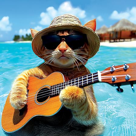 Greeting Card - Meowt Of Office