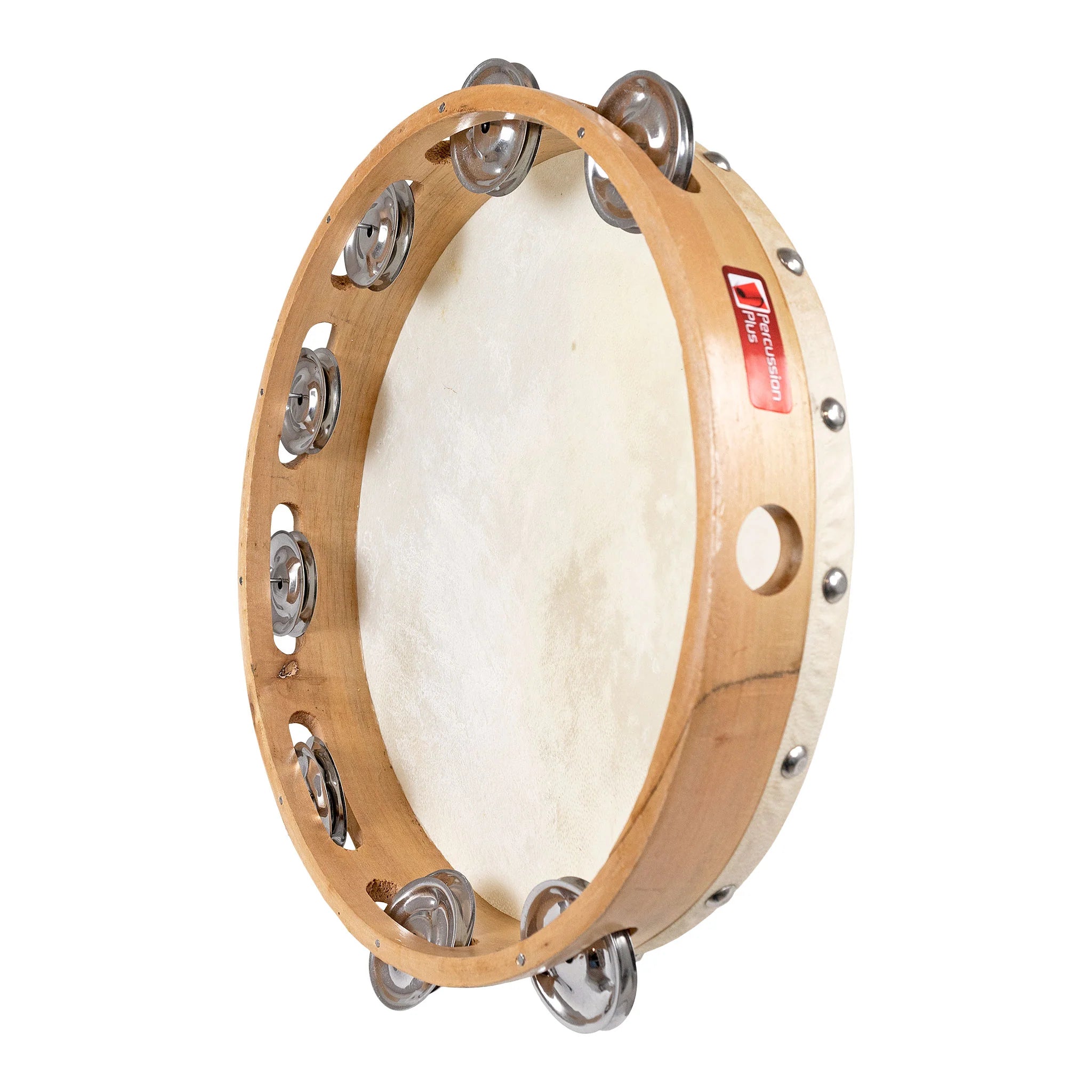 Percussion Plus wood shell tambourine - 10"