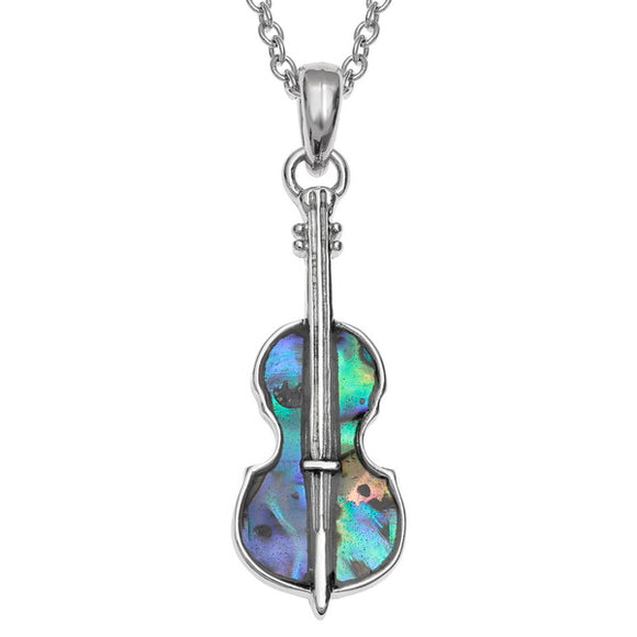 Tide Jewellery Inlaid Paua Shell String Instrument Necklace