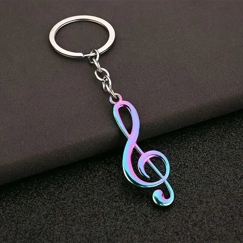 R Crafts Multicolour Treble Clef Keyring