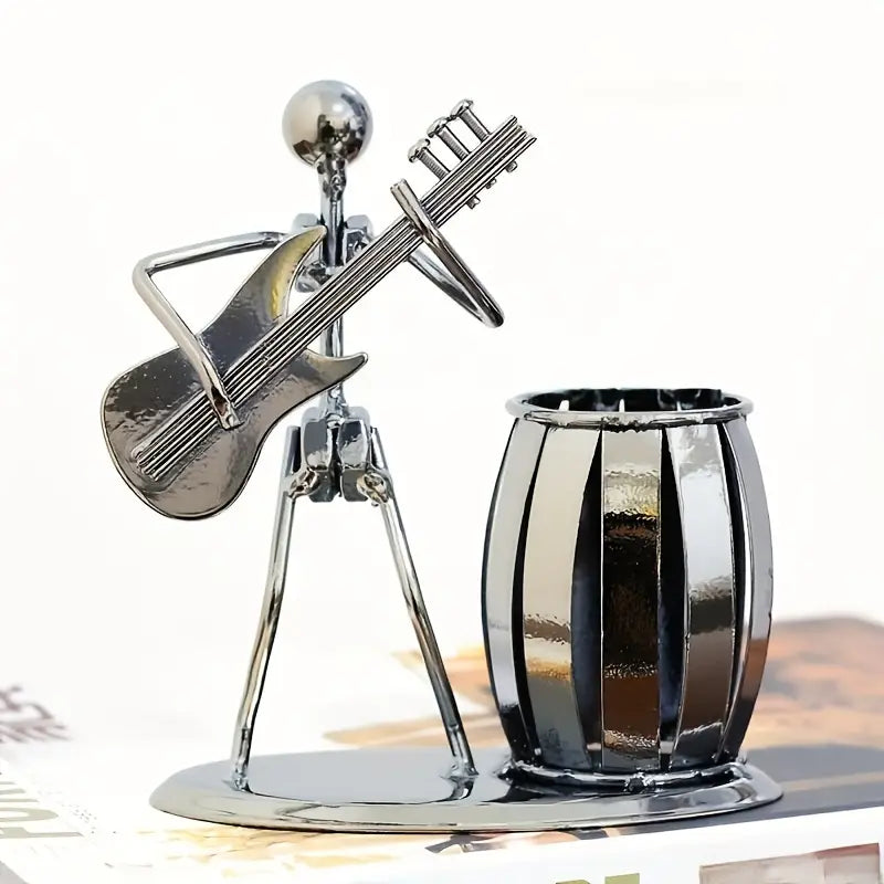 Metal Guitar Desktop Pen Holder