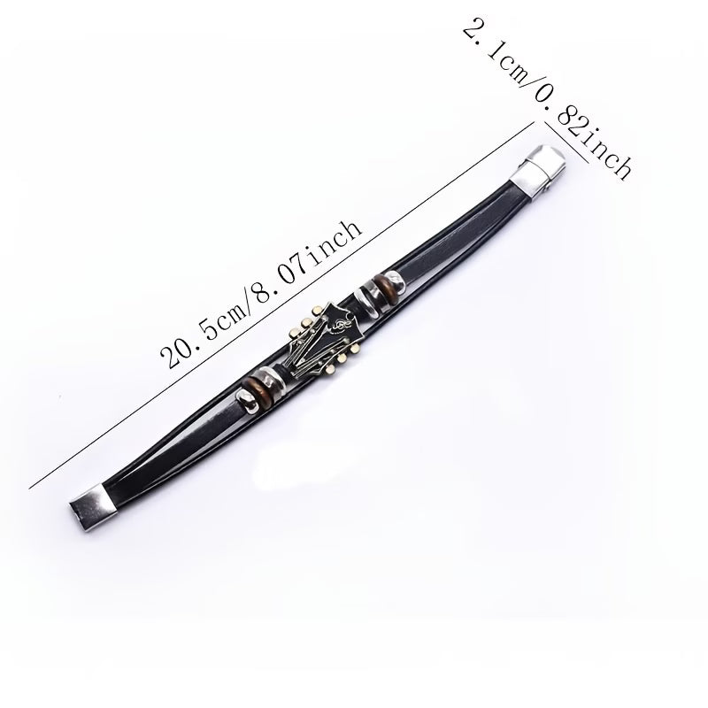 Guitar PU Leather Bracelet