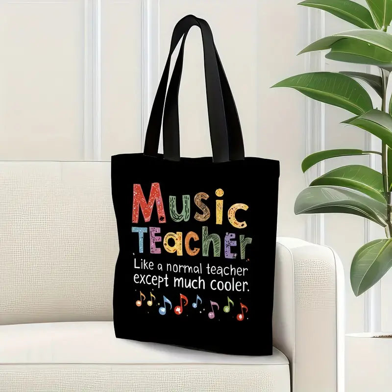 "Music Teacher" Printed Tote Bag
