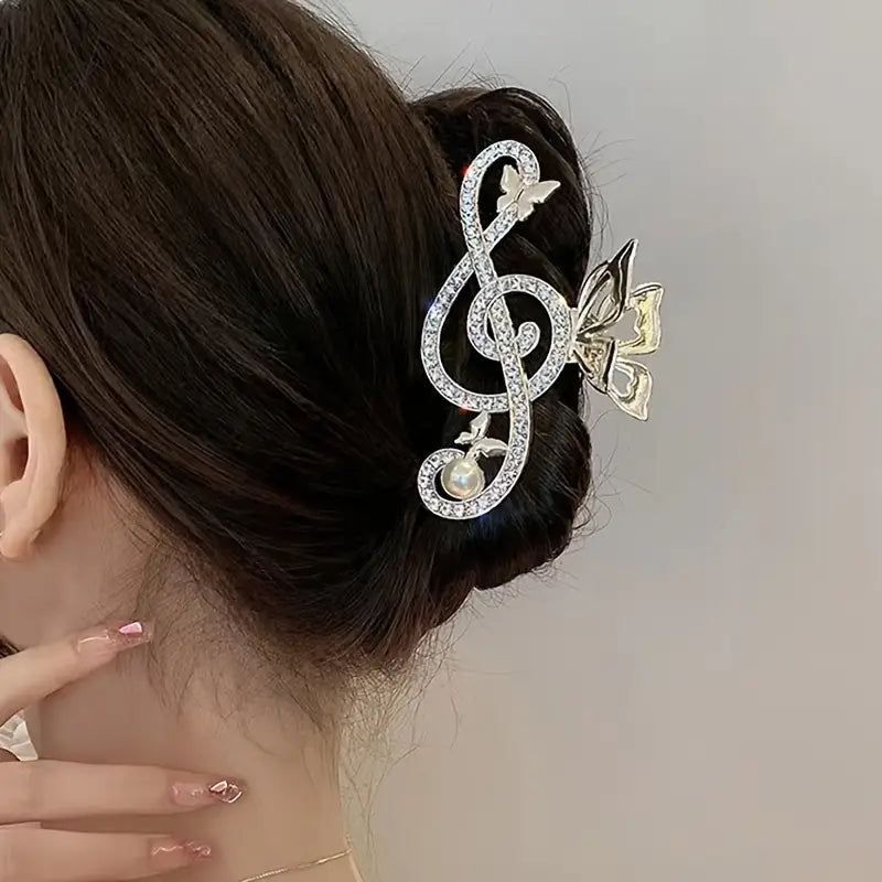 Treble Clef Hair Claw Clip