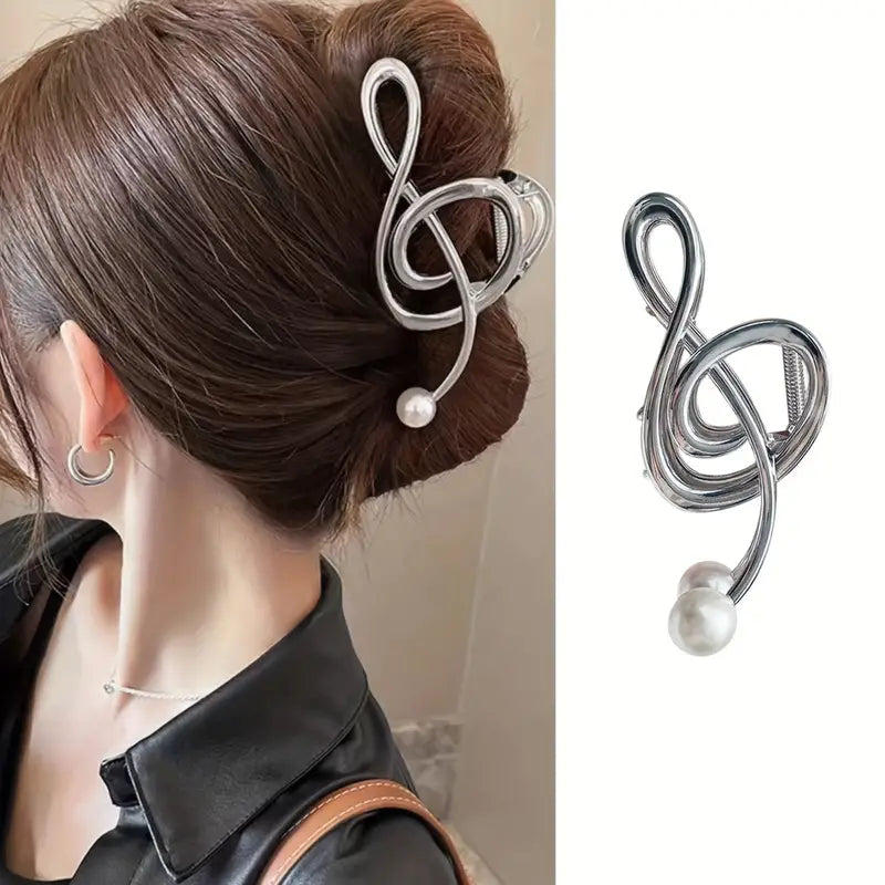 Treble Clef Hair Claw Clip