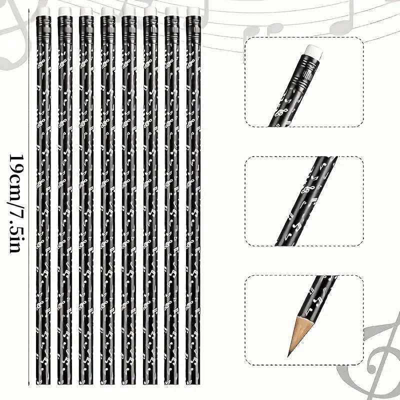 Pencil Music Notes with Eraser