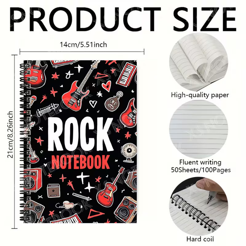 Rock Style Spiral Notebook
