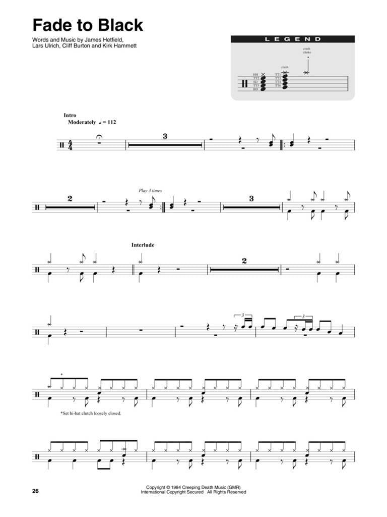 Metallica: 1983-1988 Drum Play-Along Series
