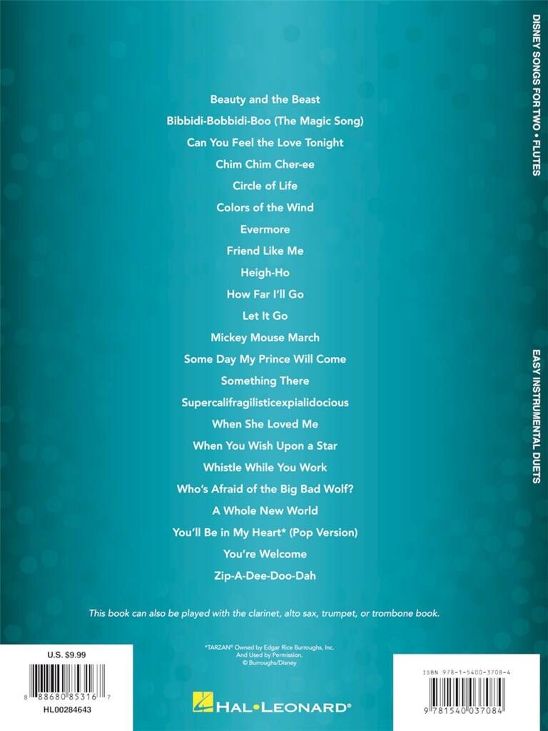 Disney Songs For Two Flutes