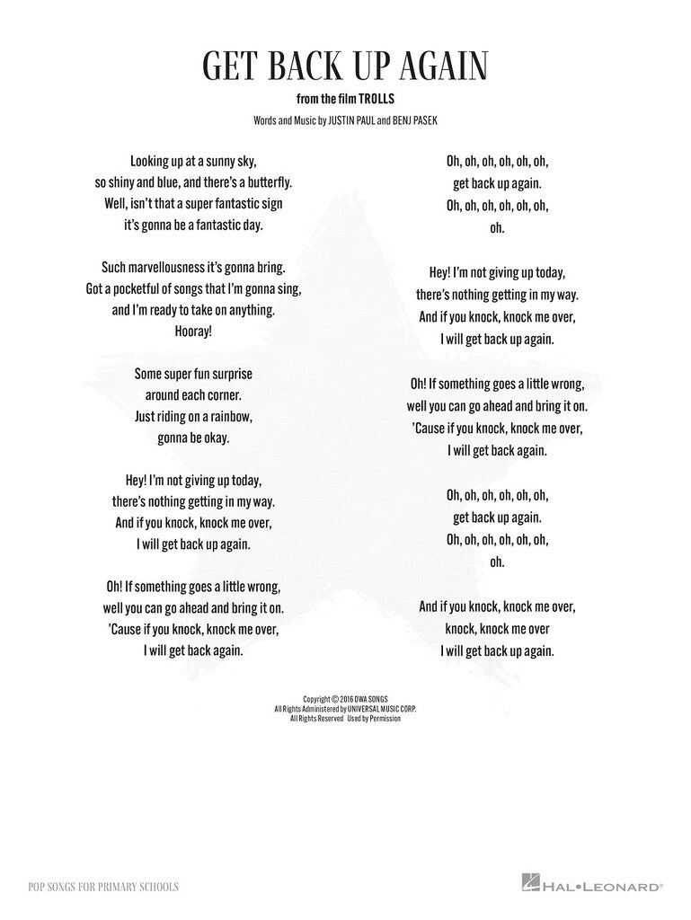 Pop Songs for Primary Schools