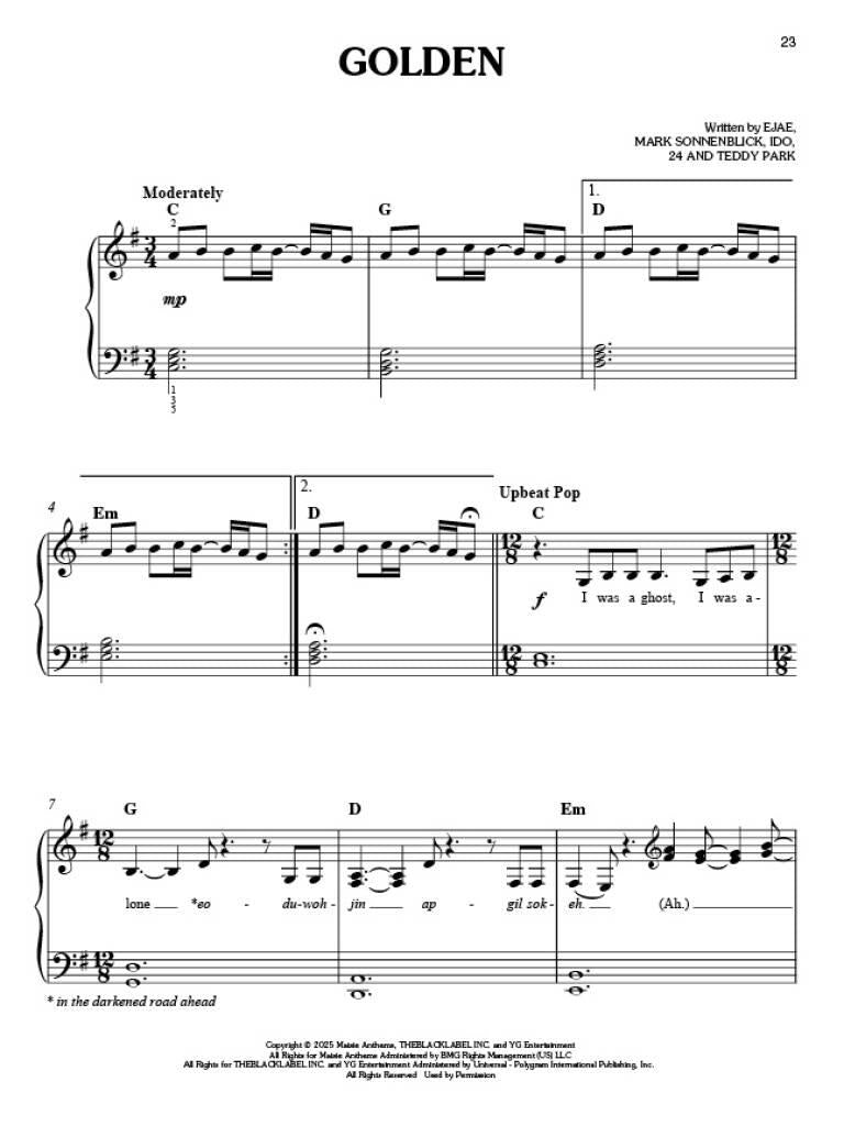 KPop Demon Hunters - Easy Piano