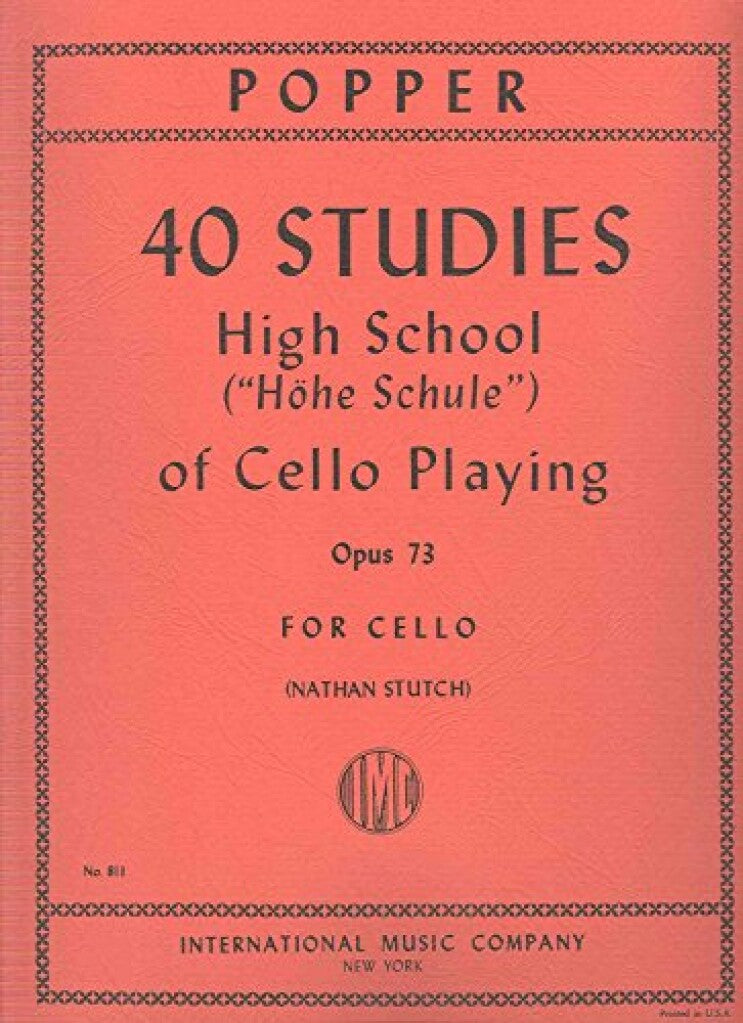 Popper 40 Studies - High School of Cello Playing Op 73