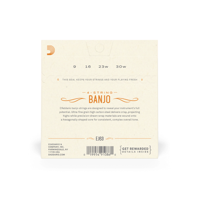 Tenor Banjo D'Addario 09-30 Medium, 4-String, Tenor, Nickel