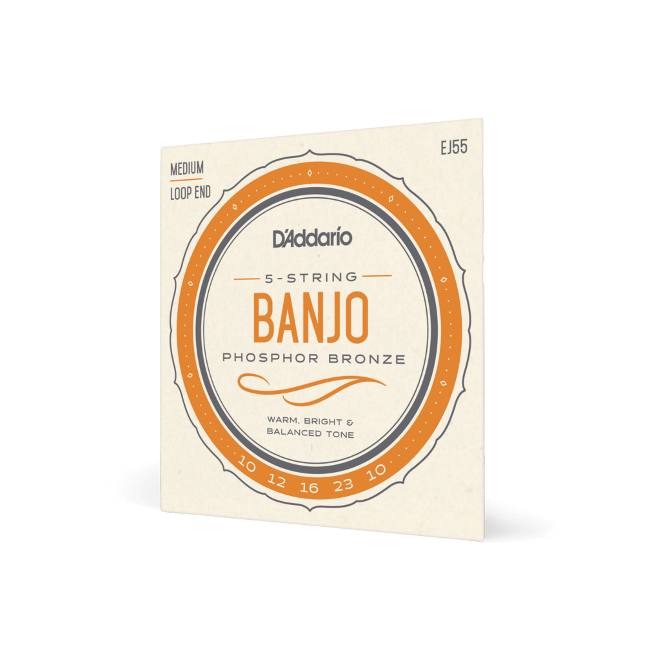 D'Addario 5-string Banjo 10-23 Medium, 5-String, Phosphor Bronze