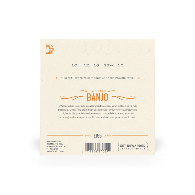 D'Addario 5-string Banjo 10-23 Medium, 5-String, Phosphor Bronze
