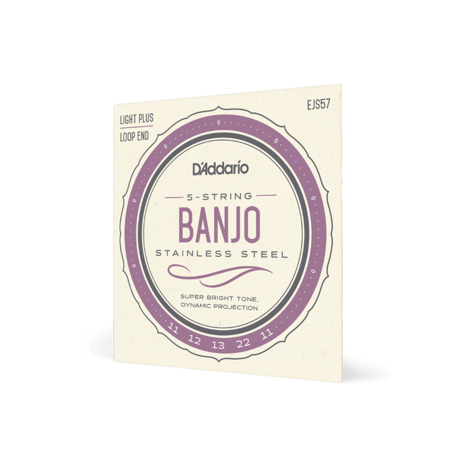 Banjo D'Addario 11-22 Custom Medium, 5-String, Stainless Steel