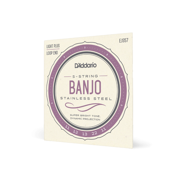 Banjo D'Addario 11-22 Custom Medium, 5-String, Stainless Steel