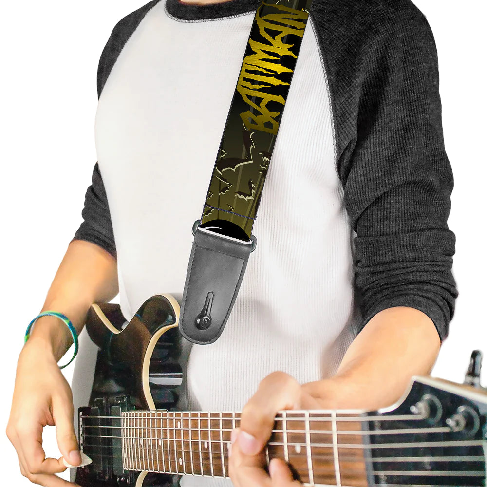 Licensed Batman Signals and Flying Bats Guitar Strap