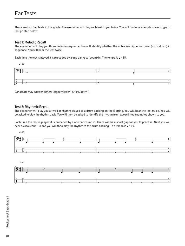 Rockschool Bass Grade 1 (2024)