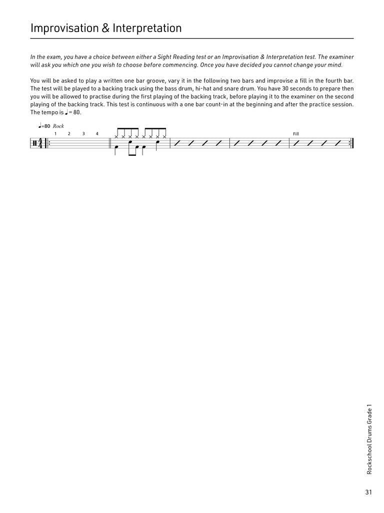 Rockschool Drums Grade 1 (2024)