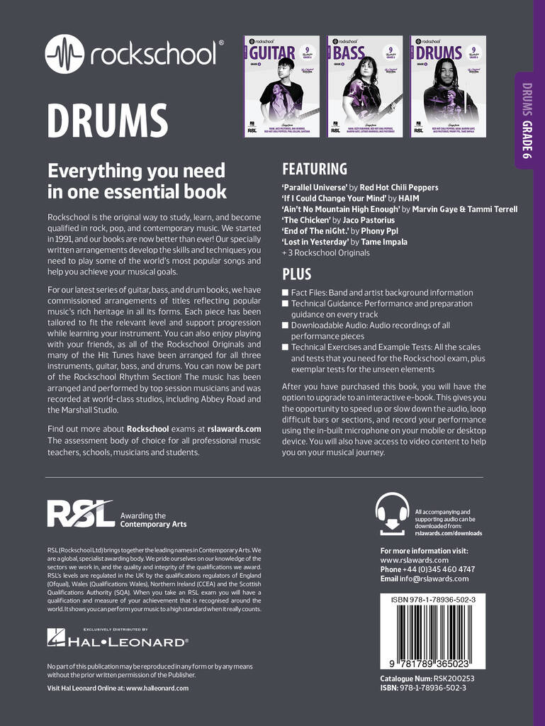 Rockschool Drums Grade 6 (2024)