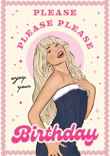 Sabrina Carpenter Please Please Greeting Card