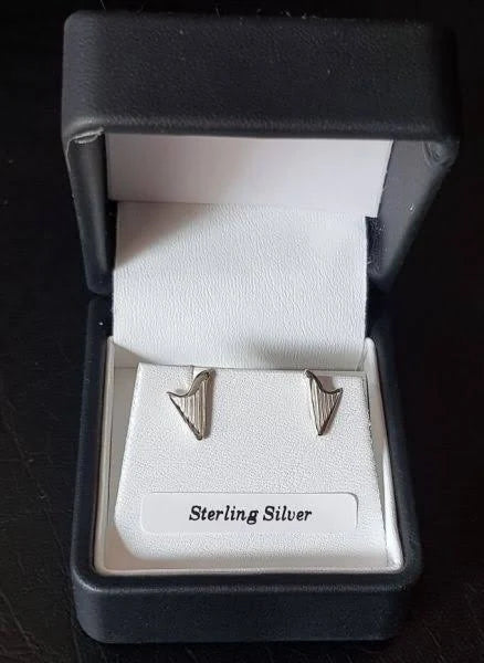 Silver Plated Harp Earrings