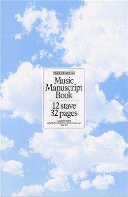 Music Manuscript Book: 12 Stave 32 Pages Spiral