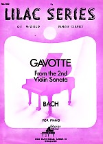 Gavotte from 2nd Violin Sonata - J.S.Bach Lilac Series