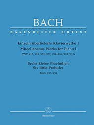 Bach, J.S.: Miscellaneous Piano Works I