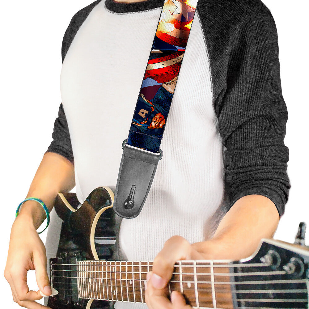 Licensed Captain America Guitar Strap