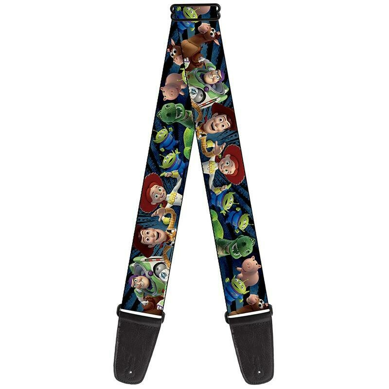 Toy Story Characters Running Denim Guitar Strap