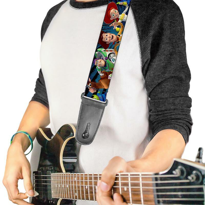 Toy Story Characters Running Denim Guitar Strap