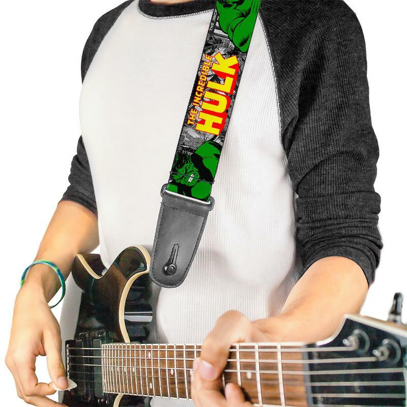 Licensed The Hulk Action Poses Guitar Strap