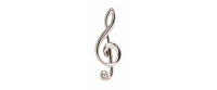 Treble Clef Tie Tac and Crystal