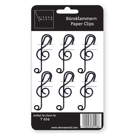Paper clips G-clef (6 pcs)
