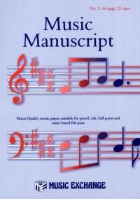 Music Manuscript No.3 (64 page, 12 stave)
